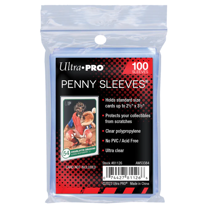 100ct PENNY SLEEVES® 2.5" x 3.5" Soft Trading Card Protectors
